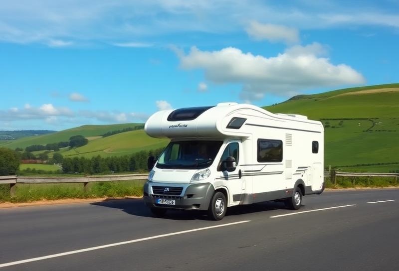 Motorhome on scenic road